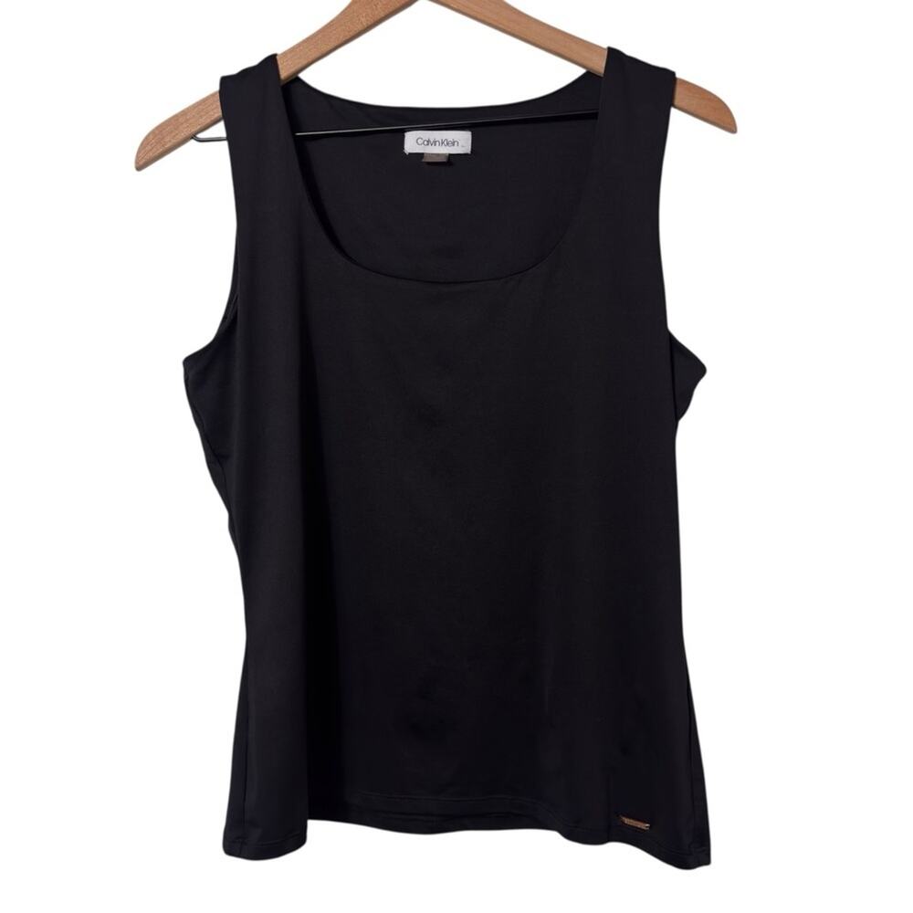 CALVIN KLEIN BLACK WOMEN SLEEVELESS BLOUSE SIZE MEDIUM